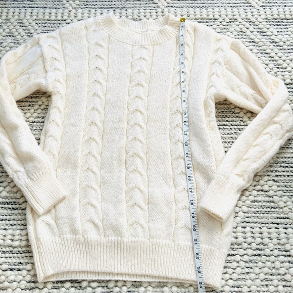 Chunky Cable Knit Long Skirt 2 Piece Outfit Sweater Sets - Picture 5 of 10